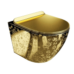 Pakabinamas klozetas Lavita Sofi Slim Golden Eye, auksinis