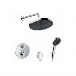 Potinkinis termostatinis du&scaron;o 7 in 1 komplektas HANSGROHE Ecostat S su Pulsify S 260 du&scaron;o galva ir laikikliu i&scaron; sienos, chromas