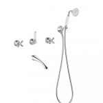 Potinkinis Bugnatese Princeton Plus du&scaron;o komplektas su pripilymu voniai spalvų pasirinkimas chromas, bronza, auksas