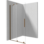 Stumdoma walk-in du&scaron;o sienelė Deante Prizma, 90 cm, &scaron;lifuota bronza, KTJ_C39R