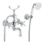 Bugnatese Arcadia mai&scaron;ytuvas voniai su du&scaron;o galvute ir atskiru laikikliu spalvų pasirinkimas chromas, bronza, auksas