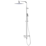 Du&scaron;o sistema su stovu Corsan Ango LED02, su LED ap&scaron;vietimu, su termostatu, su vonios snapu, chromo spalvos, LED02TCHW