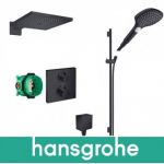 Hansgrohe Raindance potinkinis termostatinis du&scaron;o  sistema juoda matinė