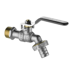 Sodo rutulinis čiaupas su adapteriais Deante, 1/2", chromas, VFA_152L