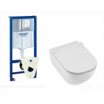 Potinkinio rėmo GROHE 3in1  ir pakabinamo klozeto Jika Mio Rimless  komplektas