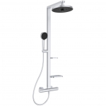 Du&scaron;o komplektas su termostatiniu mai&scaron;ytuvu Ideal Standard Alu+ Silver Matt, sidabro