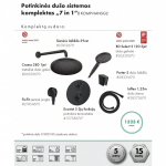 Potinkinės du&scaron;o sistemos Hansgrohe komplektas 7 in 1
