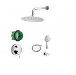 Potinkinė du&scaron;o sistema Hansgrohe /Deante su 25 cm skersmens du&scaron;o galva ir antic calc padengimu
