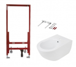 Tece profil bidė rėmas ir pakabinama  bide Deante Peonia