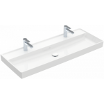 Dvigubas praustuvas Villeroy & Boch Collaro 120x47 cm, su 2 skylėmis mai&scaron;ytuvams, CeramicPlus danga