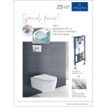 Pakabinamas WC komplektas Villeroy & Boch SOUL (DirectFlush, Soft-Close dangtis, rėmas ir mygtukas)