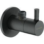 Apvalus kampinis ventilis su keramine galvute Deante, 1/2" - 3/8", juoda, VFA_N62R