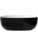 Laisvai pastatoma akrilinė vonia Alpinia balta/juoda 170 cm