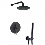 Potinkinė juoda matinė du&scaron;o sistema Paffoni Light