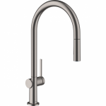 Virtuvinis mai&scaron;ytuvas su i&scaron;traukiama žarna Hansgrohe Talis M54 + sBox, brushed black chrome