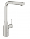 Mai&scaron;ytuvas plautuvei Grohe Essence su i&scaron;traukiamu du&scaron;eliu, supersteel spalvos