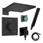Potinkinė du&scaron;o sistema Hansgrohe Raindance E Matinė Juoda