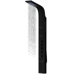 Du&scaron;o panelė Corsan Kaskada LED, aliuminė, su termostatu, juodos spalvos, A014TBLLED