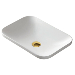 Į stalvir&scaron;į įleidžiamas praustuvas Corsan Intero UC5696, stačiakampis, 60x37x14,5 cm, su aukso spalvos klik-klak dugno vožtuvu, UC5696GL