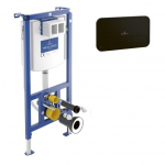 Potinkinis WC rėmas su juodu klavi&scaron;u Villeroy & Boch