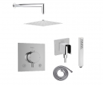 Hansgrohe/Deante du&scaron;o sistema chromo spalvos,kvadratine