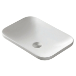 Į stalvir&scaron;į įleidžiamas praustuvas Corsan Intero UC5696, stačiakampis, 60x37x14,5 cm, su &scaron;lifuoto plieno spalvos klik-klak dugno vožtuvu, UC5696BSL
