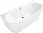 Villeroy&Boch glaudžiama prie sienos vonia Oberon 2.0 Duo 1800x800 mm su panele balta Quaryl&reg;