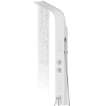 Du&scaron;o panelė Corsan Alto LED, aliuminė, su termostatu, su vonios snapu, baltos spalvos, A017TWHLEDW