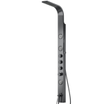 Du&scaron;o panelė Corsan Snake, plieninė, su termostatu, su vonios snapu, grafito (gunmetal) spalvos, S002TGMW