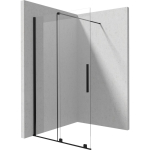 Stumdoma walk-in du&scaron;o sienelė Deante Prizma, 90 cm, juoda, KTJ_N39R