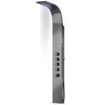 Du&scaron;o panelė Corsan Samsara LED, plieninė, su termostatu, grafito (gunmetal) spalvos, S003TGMLED