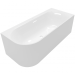 Villeroy & Boch Loop & Friends prie sienos montuojama akrilinė vonia 180x80 cm, de&scaron;inė, Alpių balta