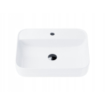 Pastatomas praustuvas Corsan Ango UC5641, stačiakampis, 50x40x14 cm, su grafito (gunmetal) spalvos klik-klak dugno vožtuvu, UC5641GM