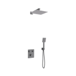 Potinkinė du&scaron;o sistema Corsan Ango Z02, su kvadratine 25 cm lietaus du&scaron;o galva, su mai&scaron;ytuvu, grafito (gunmetal) spalvos, Z02MGM