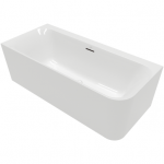 Villeroy & Boch Loop & Friends prie sienos montuojama akrilinė vonia 180x80 cm, kairė, Alpių balta