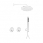 Baltos matinės spalvos potinkinė du&scaron;o sistema Paffoni Light