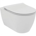 Pakabinamas klozetas i.Life O, sūkurinis horizintalus vandens nubėgimas HydroTwist su lėtaeigiu dangčiu