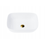 Pastatomas praustuvas Corsan Mono UC5597, stačiakampis, 50x40x14 cm, su &scaron;lifuoto vario spalvos klik-klak dugno vožtuvu, UC5597BRG
