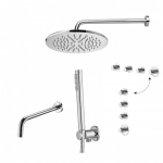 Juodos spalvos trijų krypčių Paffoni mai&scaron;ytuvas voniai/du&scaron;ui