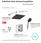 Potinkinis termostatinis du&scaron;o sistemos Hansgrohe komplektas 5 in 1