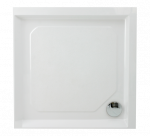 Akmens masės du&scaron;o padėklas Classic 1000x1000 mm su apdaila ir kojomis