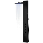 Du&scaron;o panelė Corsan Neo LED, plieninė, su termostatu, juodos spalvos, S060TBLLED