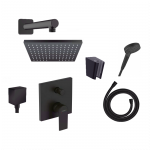 Potinkinis du&scaron;o komplektas HANSGROHE Vernis Shape 230 juodas matinis