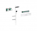 Potinkinis termostatinis du&scaron;as 4 in 1 komplektas HANSGROHE Rainfinity Showerpipe 360 1jet, Matt White