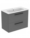 KOMPLEKTAS: Ideal Standard I.Life A vonios spintelė su praustuvu 80cm, Quartz grey matt spalva