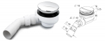 Sifonas du&scaron;o padėklui TURBOFLOW D 90mm (54 l/min)