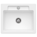 Keraminė virtuvės plautuvė Villeroy & Boch Siluet 60 S, 600x510 mm, su CeramicPlus danga (pasirenkama spalva ir ventilis)