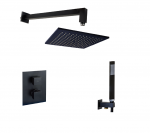 Termostatinė juoda matinė du&scaron;o sistema Paffoni Elle