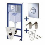 Potinkinio rėmo komplektas Grohe Rapid SL 4in1 su mygtuku Cosmo Nova, 38813001