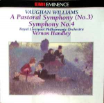 CD Vaughan Williams & Alison Barlow & Royal Liverpool Philharmonic Orchestra & Vernon Handley - A Pastoral Symphony (No.3) Symphony No.4 In F Minor